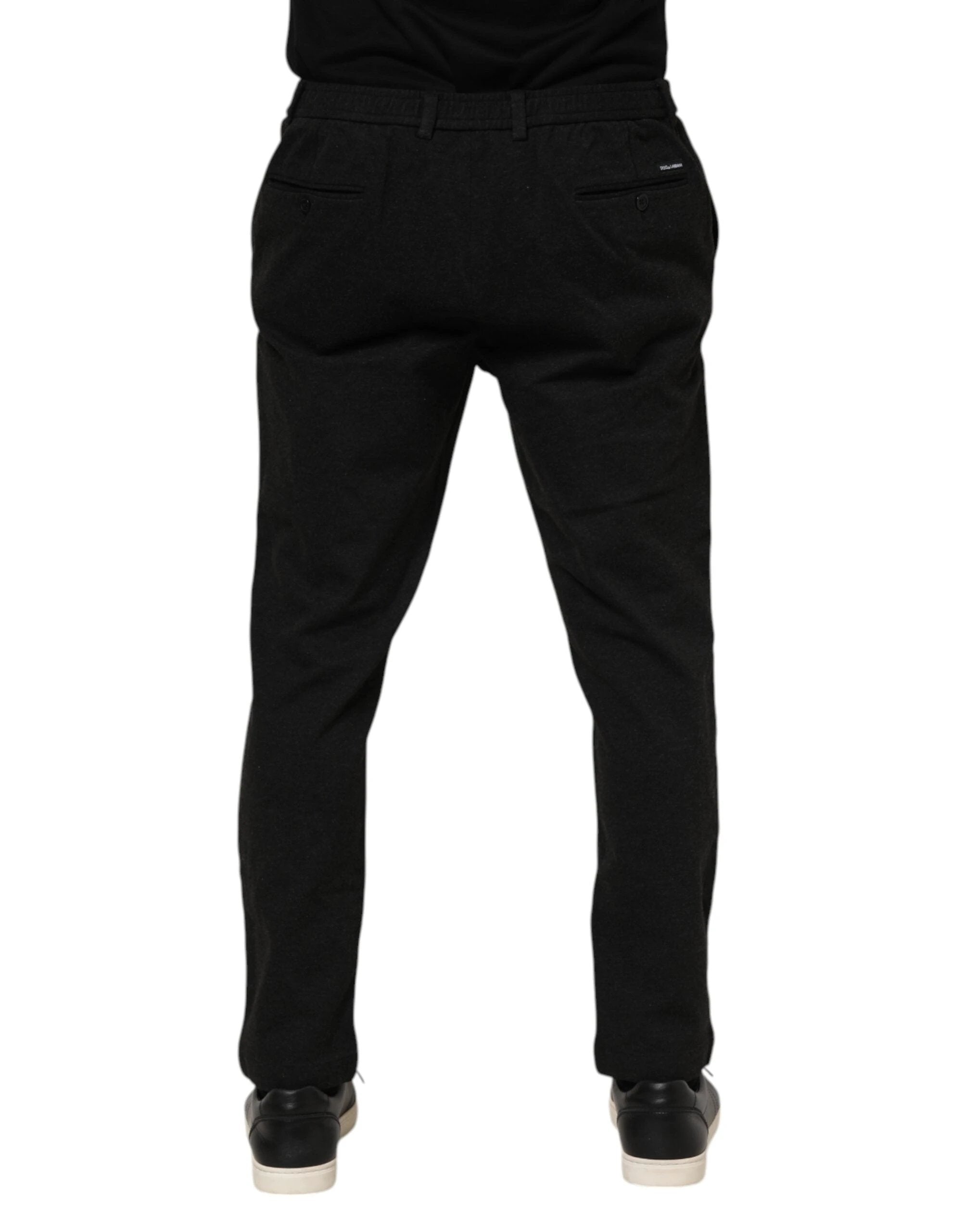 Dolce & Gabbana Dark Gray Viscose Dress Men Pants by Dolce & Gabbana