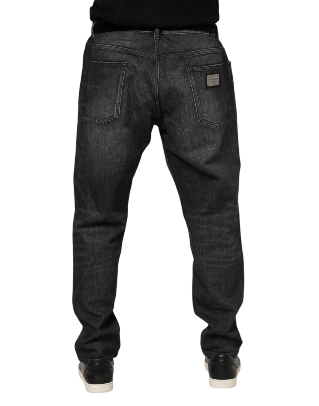 Dolce & Gabbana Gray Washed Cotton Loose Denim Jeans by Dolce & Gabbana