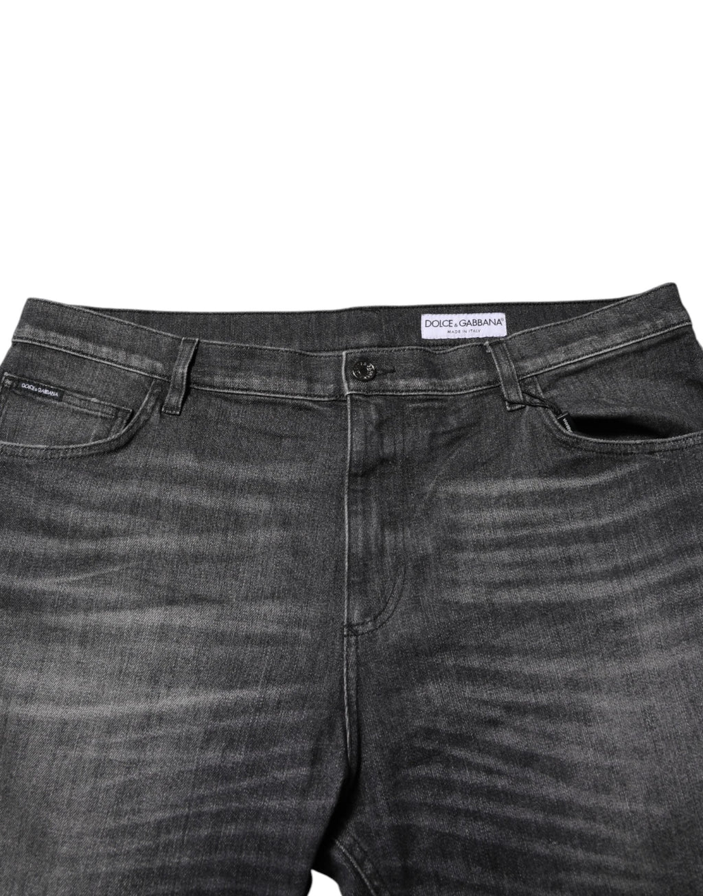 Dolce & Gabbana Gray Washed Cotton Loose Denim Jeans by Dolce & Gabbana