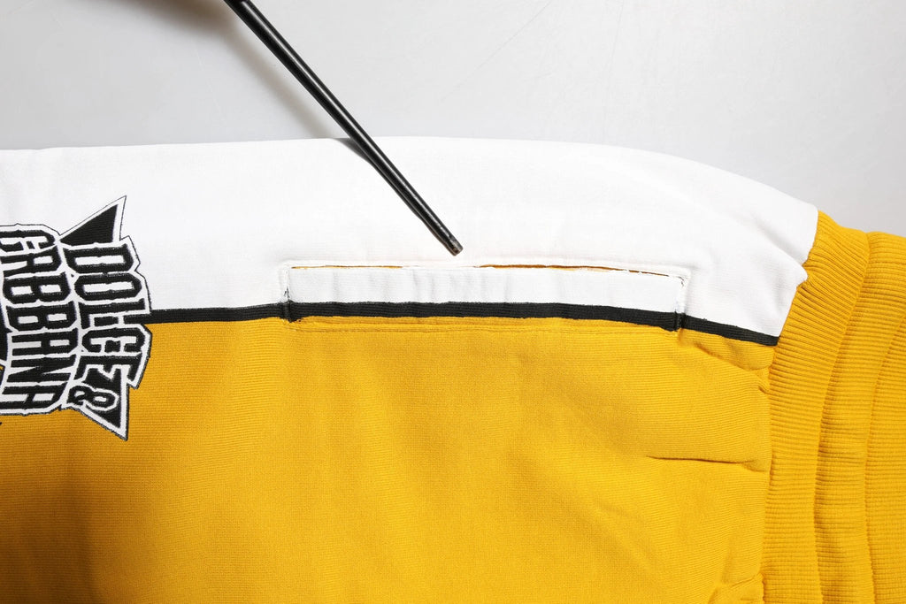 Dolce & Gabbana Yellow Cotton Drawstring Jogger Pants by Dolce & Gabbana