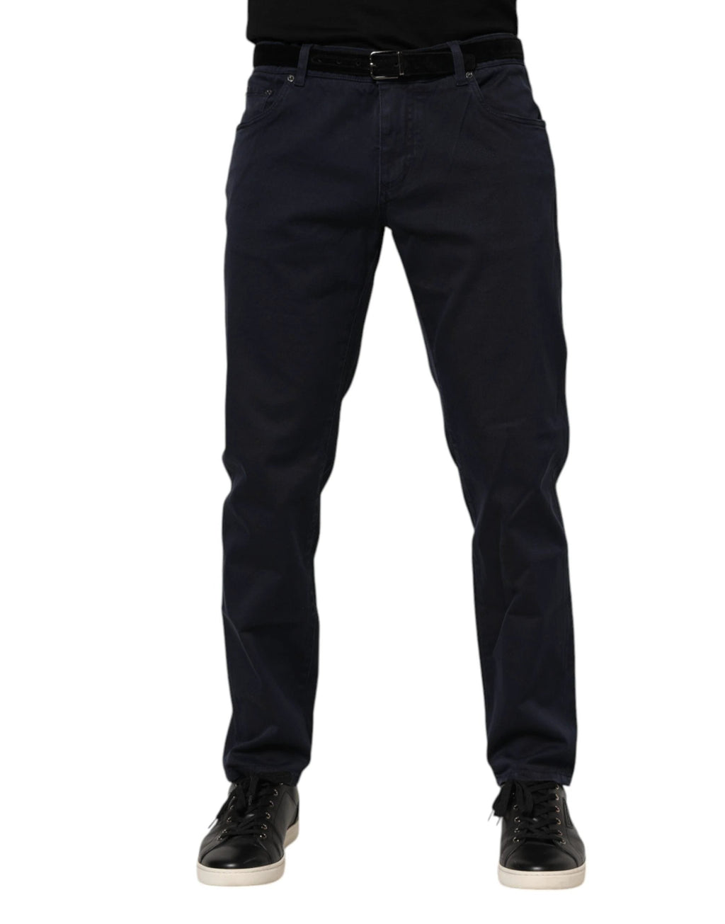 Dolce & Gabbana Blue Cotton Tapered Denim Jeans by Dolce & Gabbana