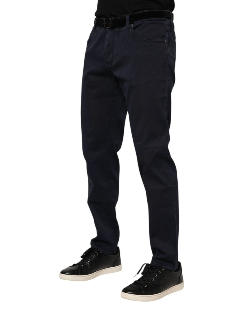 Dolce & Gabbana Blue Cotton Tapered Denim Jeans by Dolce & Gabbana