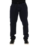 Dolce & Gabbana Black Cotton Tapered Denim Jeans by Dolce & Gabbana