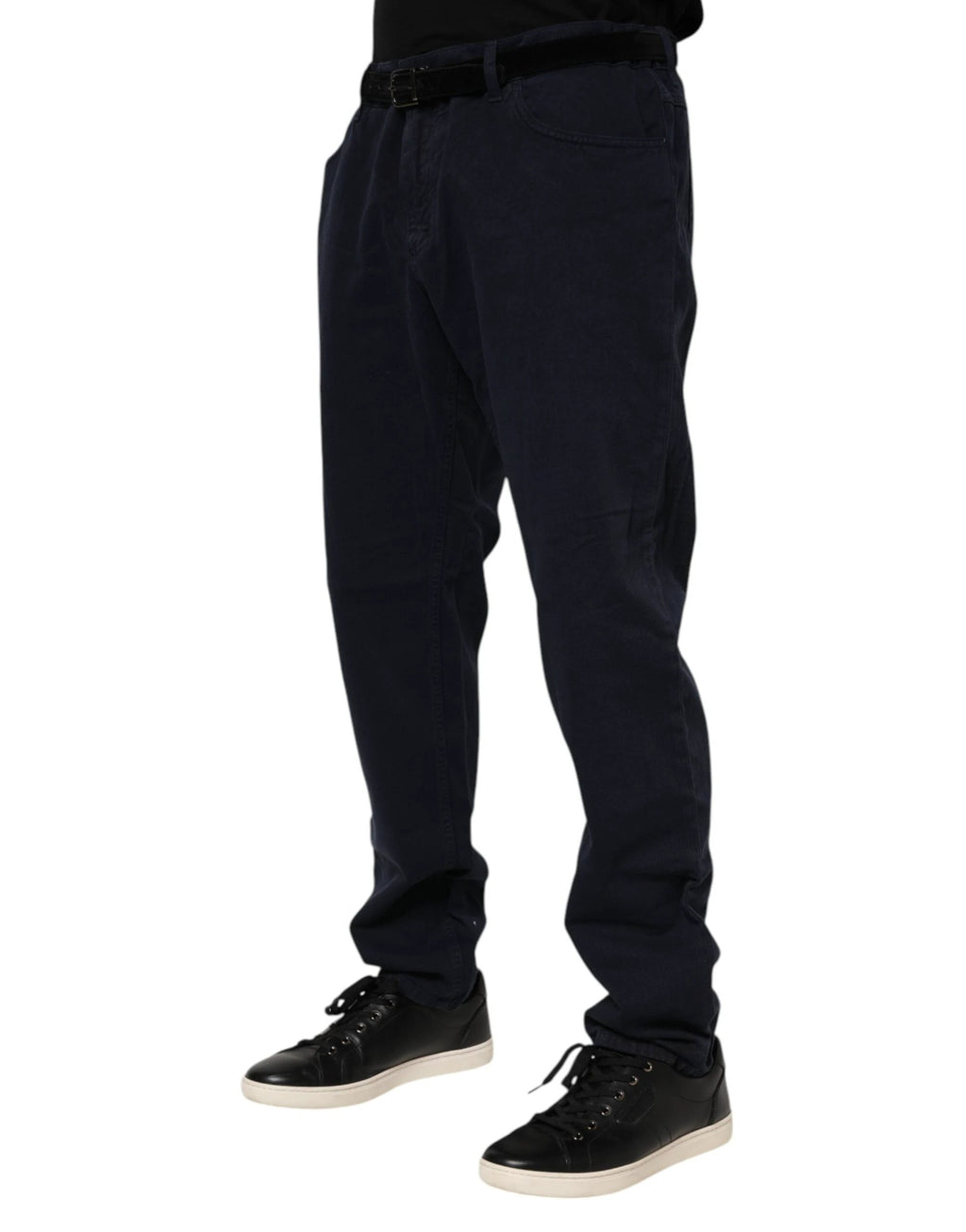 Dolce & Gabbana Black Cotton Tapered Denim Jeans by Dolce & Gabbana