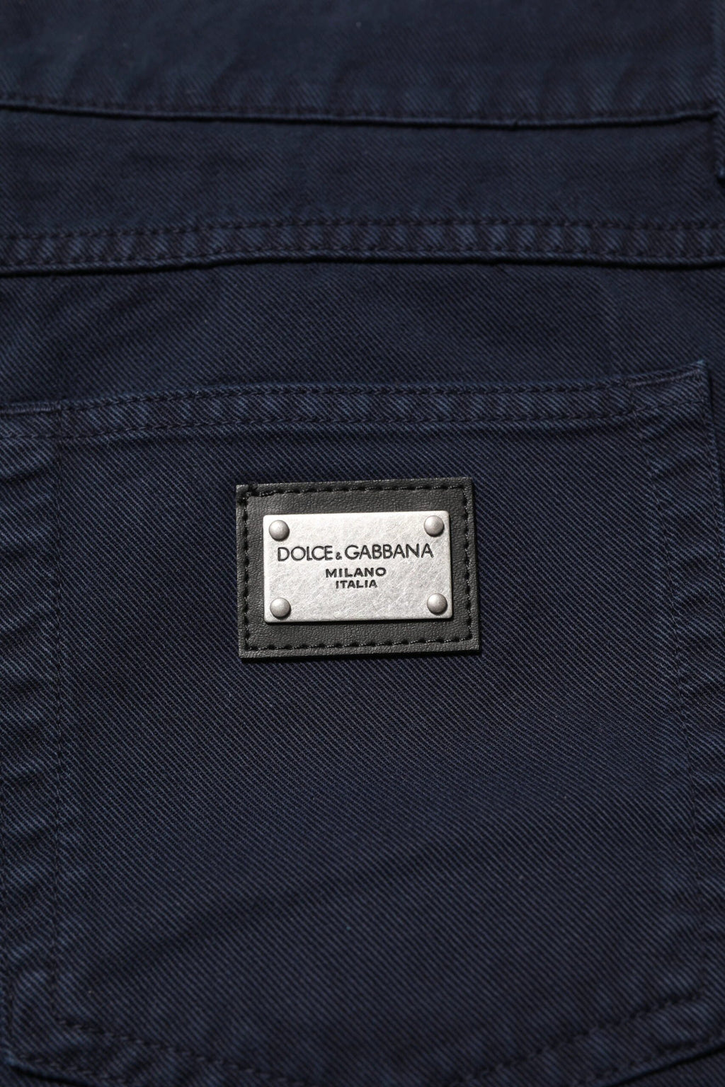 Dolce & Gabbana Black Cotton Tapered Denim Jeans by Dolce & Gabbana