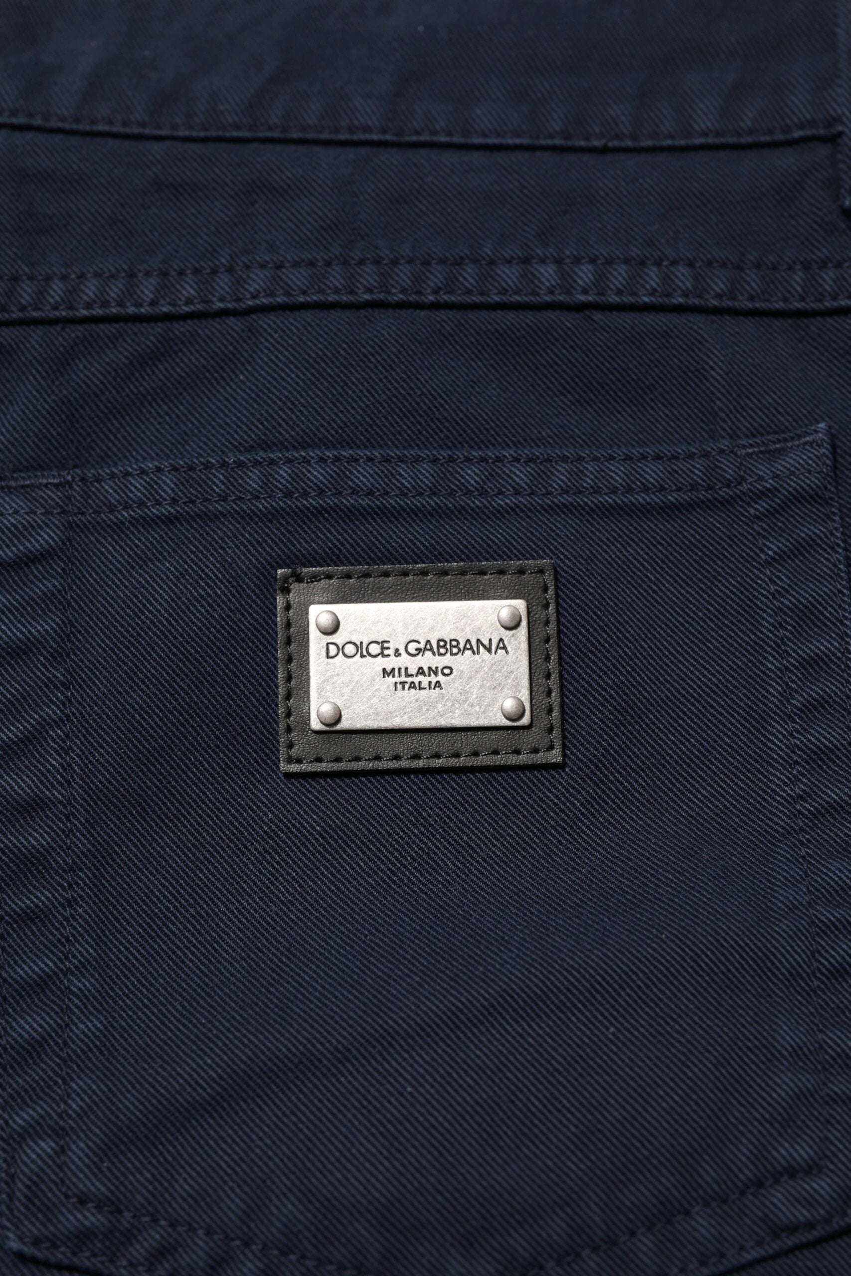 Dolce & Gabbana Black Cotton Tapered Denim Jeans by Dolce & Gabbana
