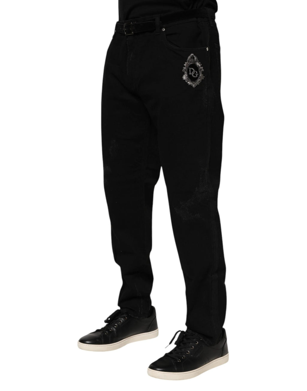Dolce & Gabbana Black Cotton Skinny Men Denim Jeans by Dolce & Gabbana