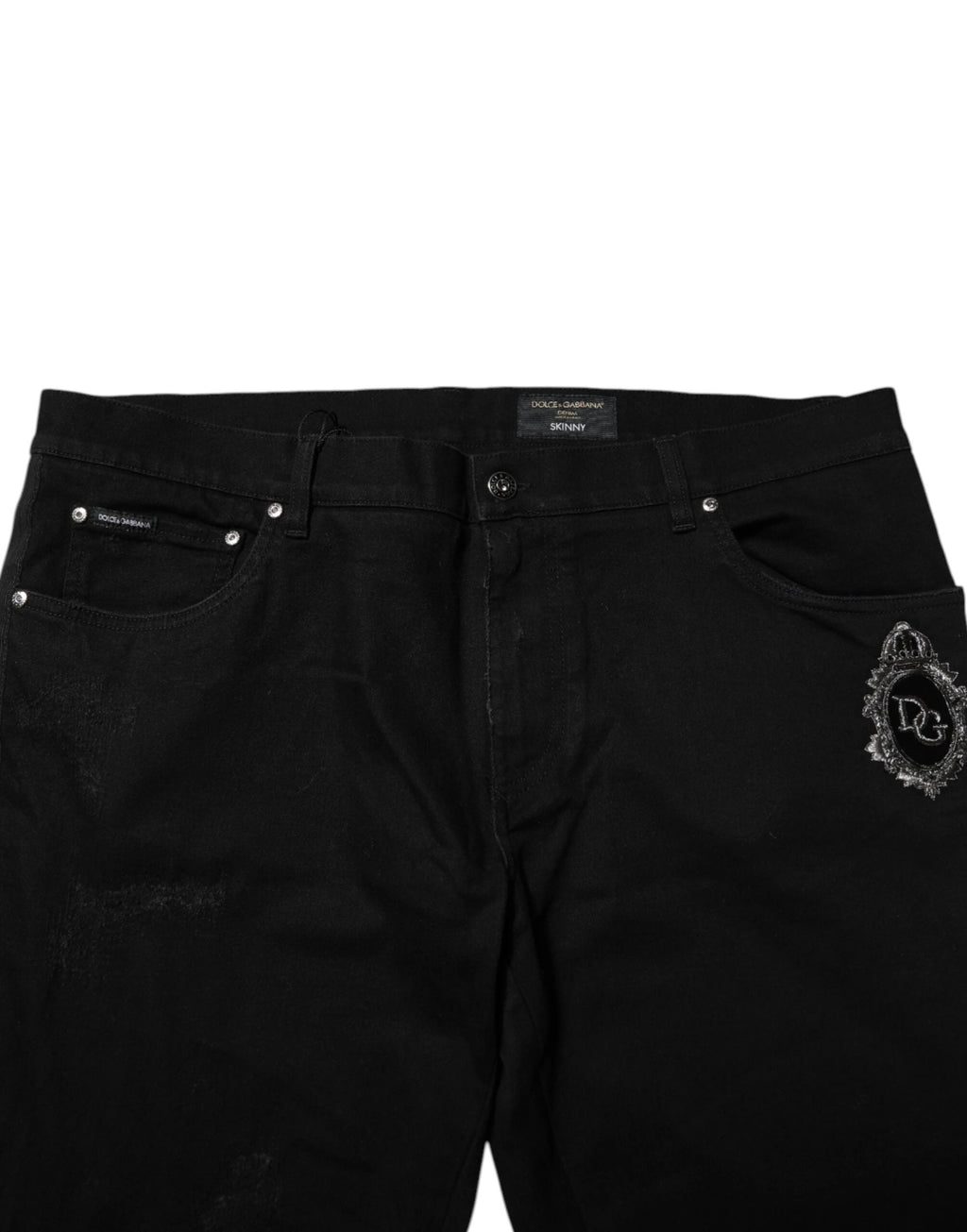Dolce & Gabbana Black Cotton Skinny Men Denim Jeans by Dolce & Gabbana