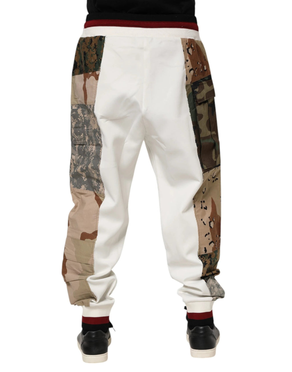 Dolce & Gabbana White Patchwork Jogger Pants by Dolce & Gabbana