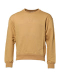 Dolce & Gabbana Mustard Cotton DG Embossed Pullover Sweater by Dolce & Gabbana