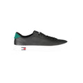 Tommy Hilfiger Black Leather Men Sneaker by Tommy Hilfiger