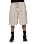 Dolce & Gabbana Ivory Cotton Men Bermuda Sweatshorts Shorts by Dolce & Gabbana