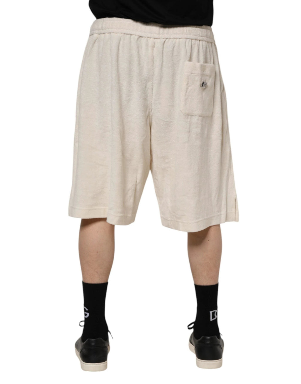Dolce & Gabbana Ivory Cotton Men Bermuda Sweatshorts Shorts by Dolce & Gabbana