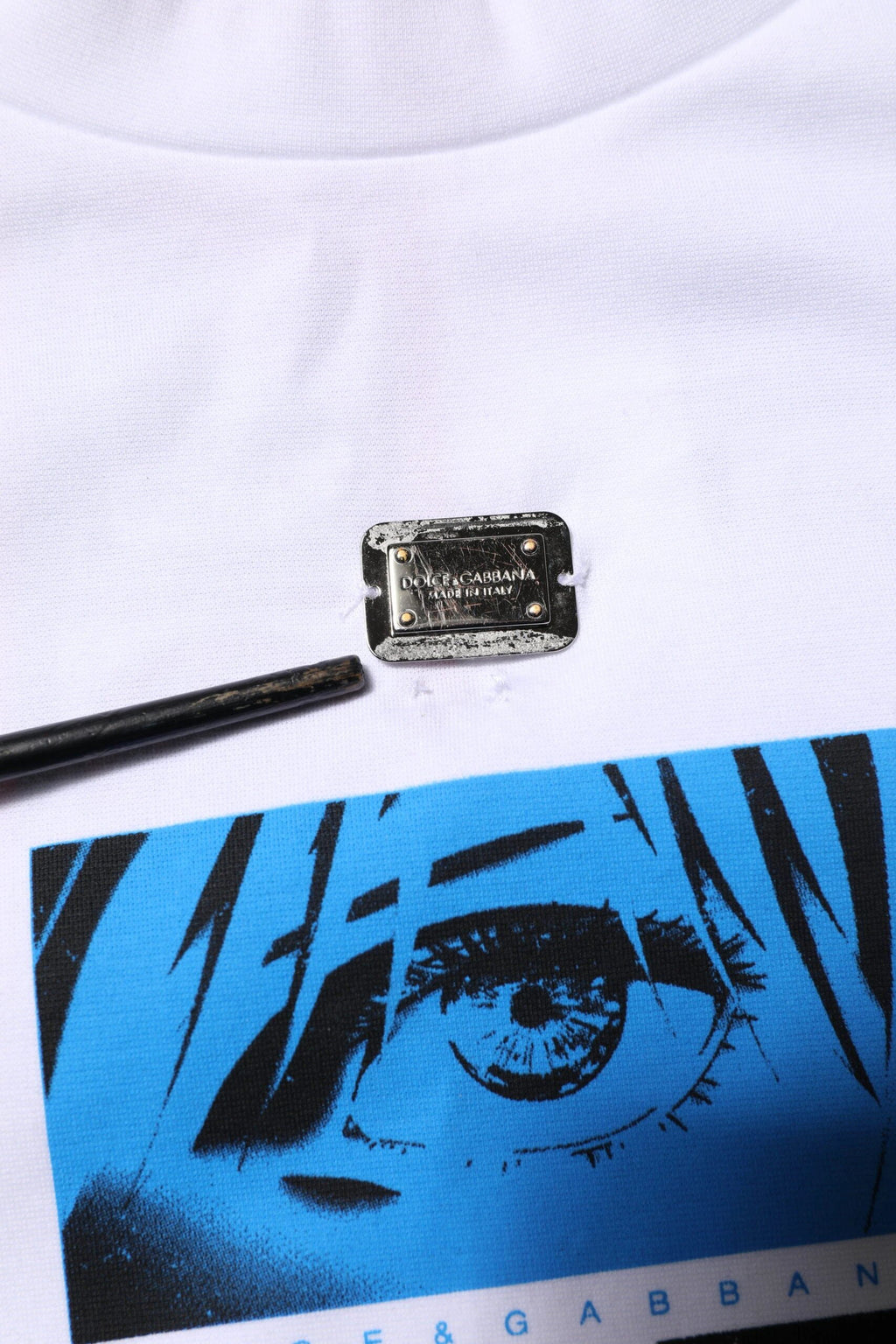 Dolce & Gabbana White Cotton Crew Neck Graphic Print T-shirt by Dolce & Gabbana
