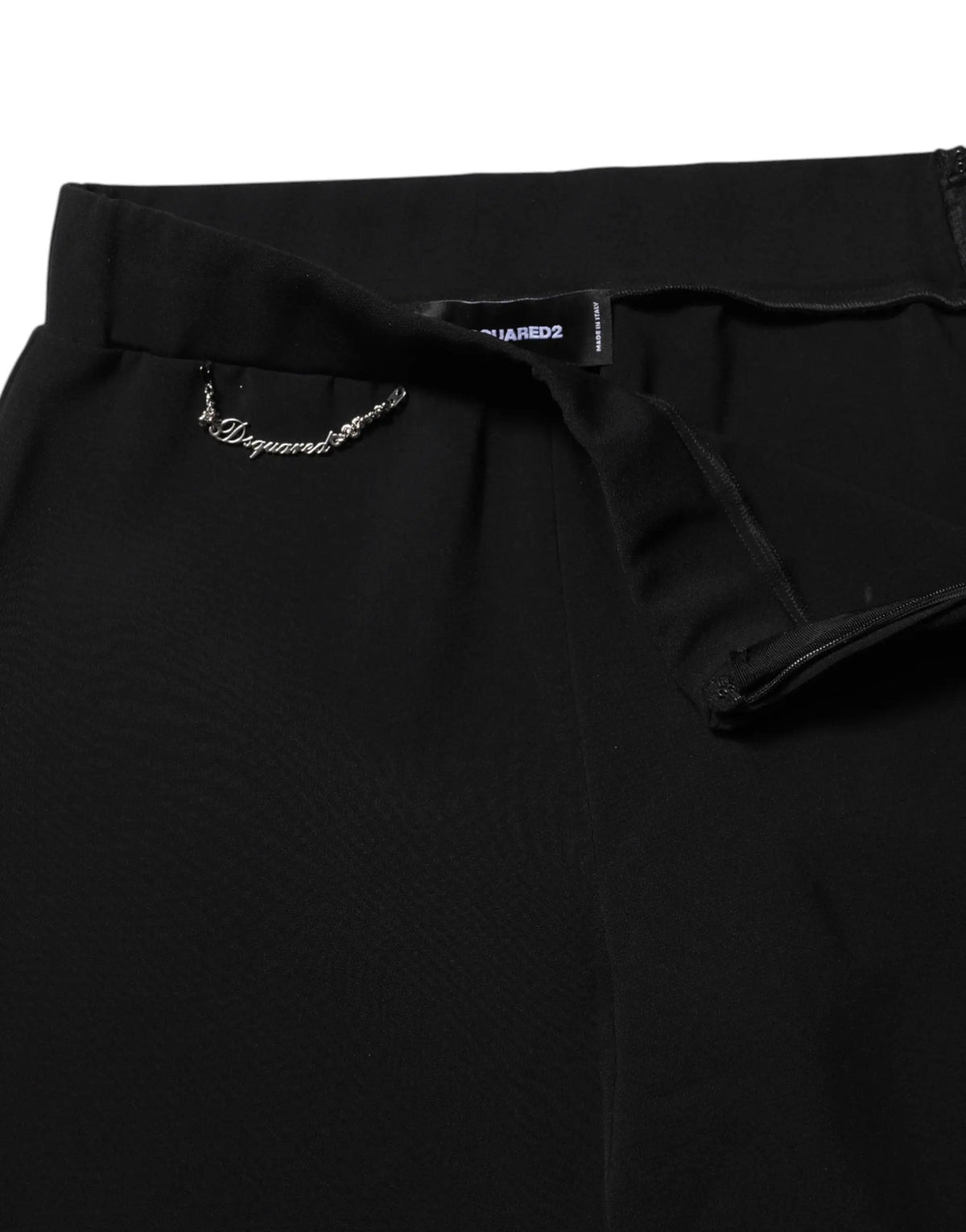 Dsquared² Dsquared² Black Polyester High Waisted Flared Pants