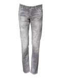 Dsquared² Gray Washed Mid Waist Tapered Denim Jeans by Dsquared²