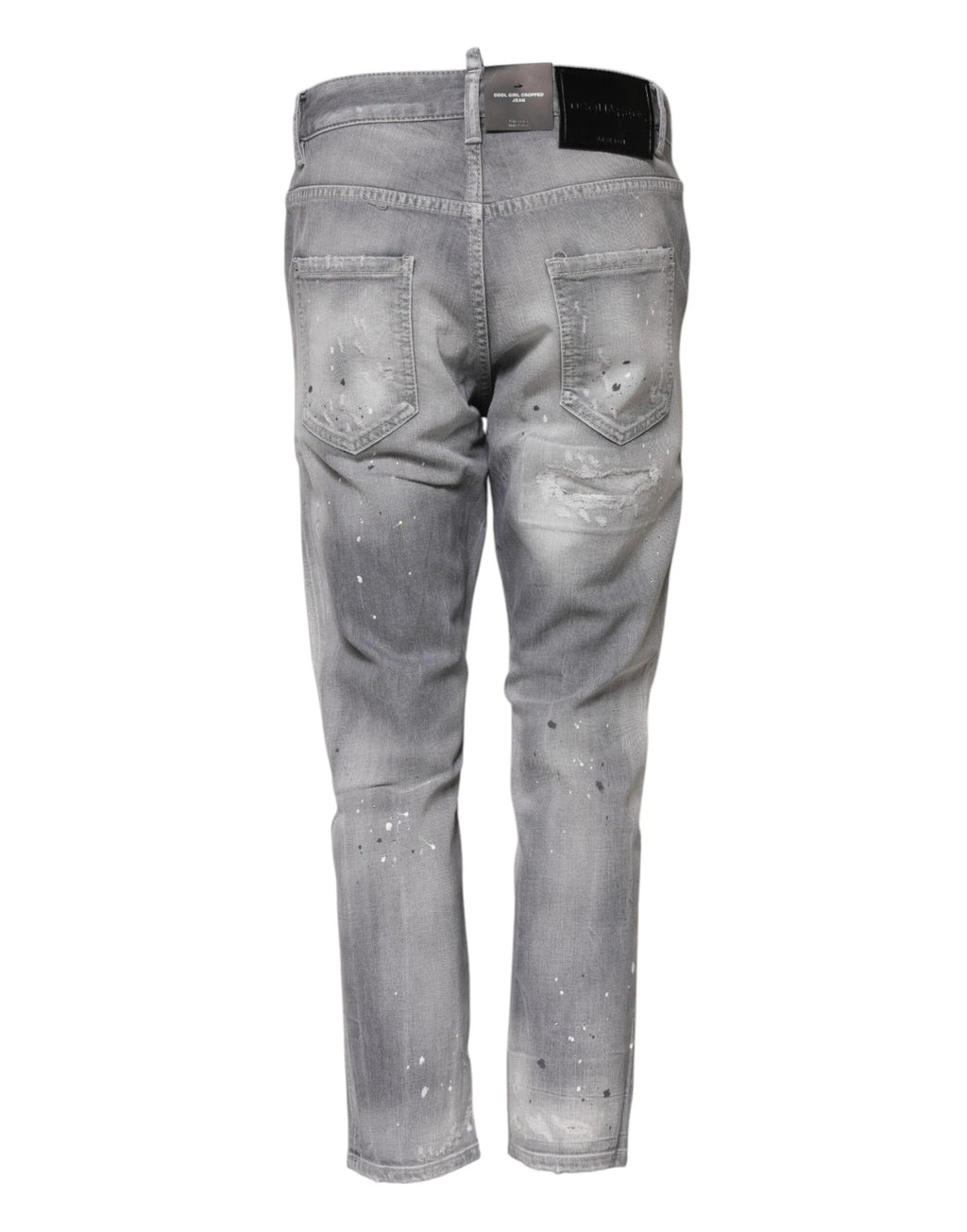 Dsquared² Gray Washed Mid Waist Tapered Jeans by Dsquared²