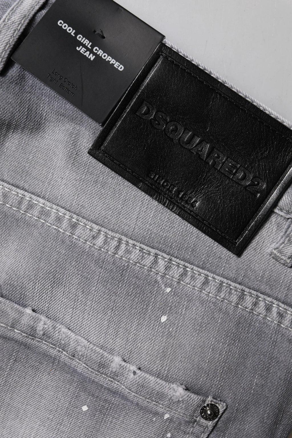 Dsquared² Gray Washed Mid Waist Tapered Jeans by Dsquared²