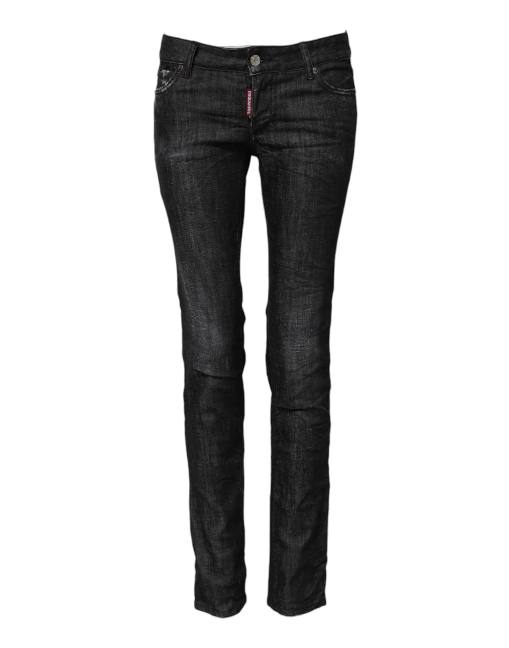 Dsquared² Dsquared² Black Cotton Low Waist Skinny Denim Jeans