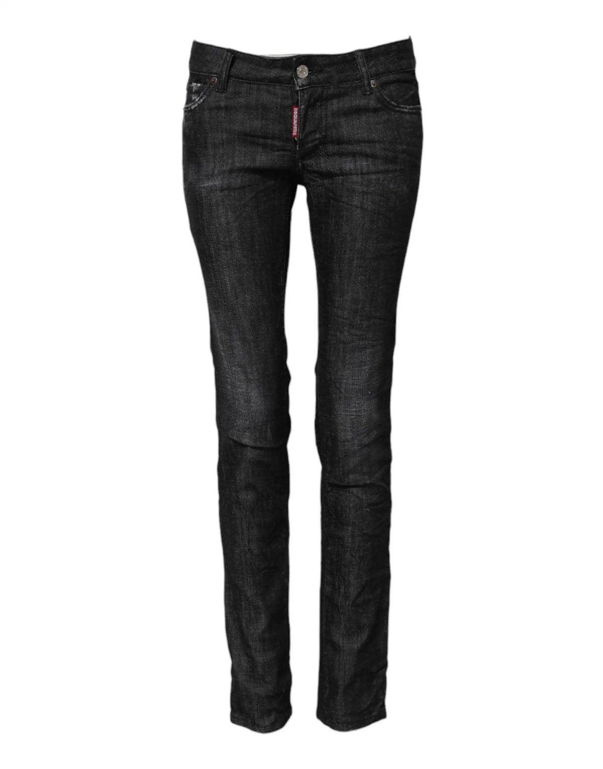 Dsquared² Dsquared² Black Cotton Low Waist Skinny Denim Jeans