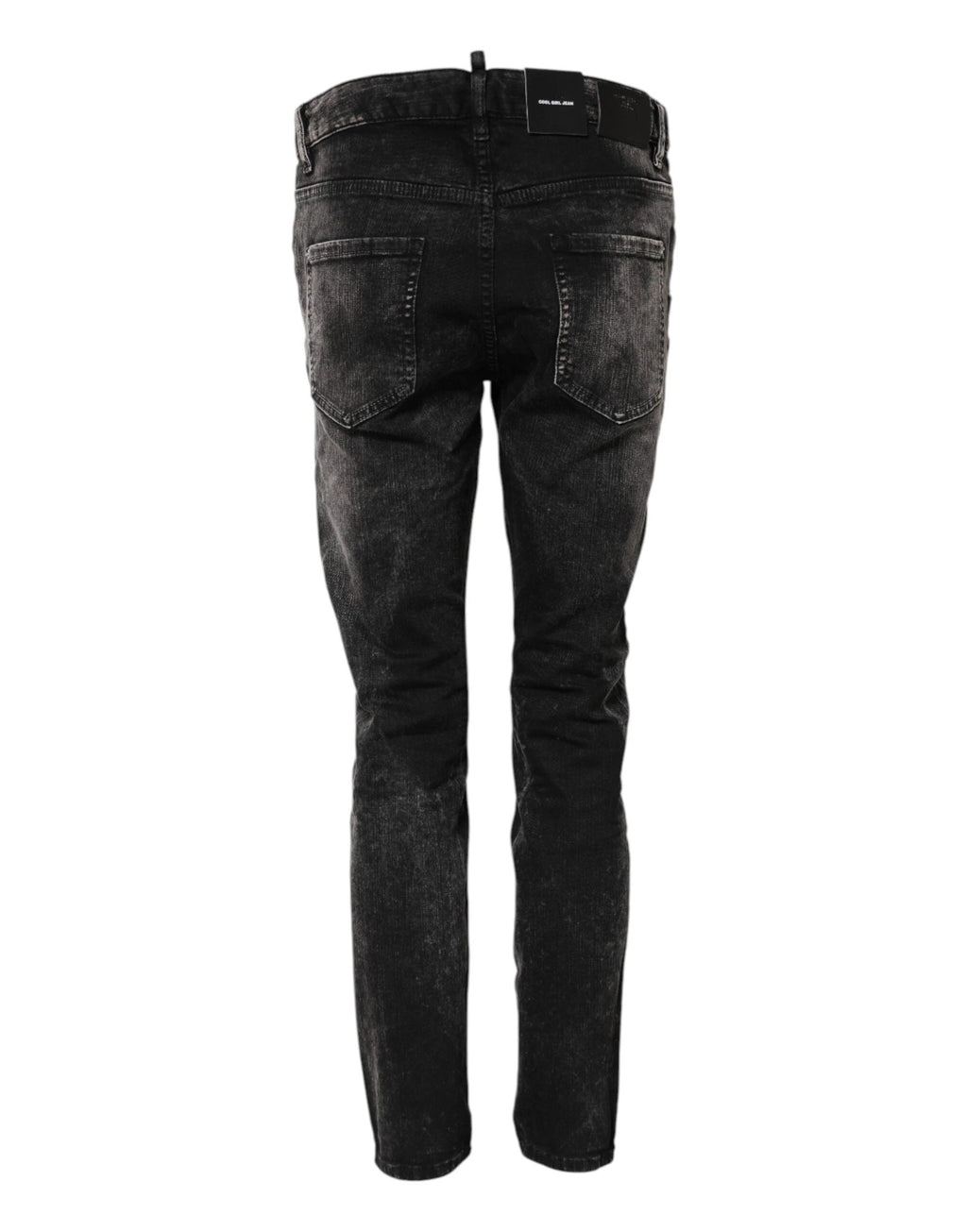 Dsquared² Black Washed Mid Waist Tapered Denim Jeans by Dsquared²