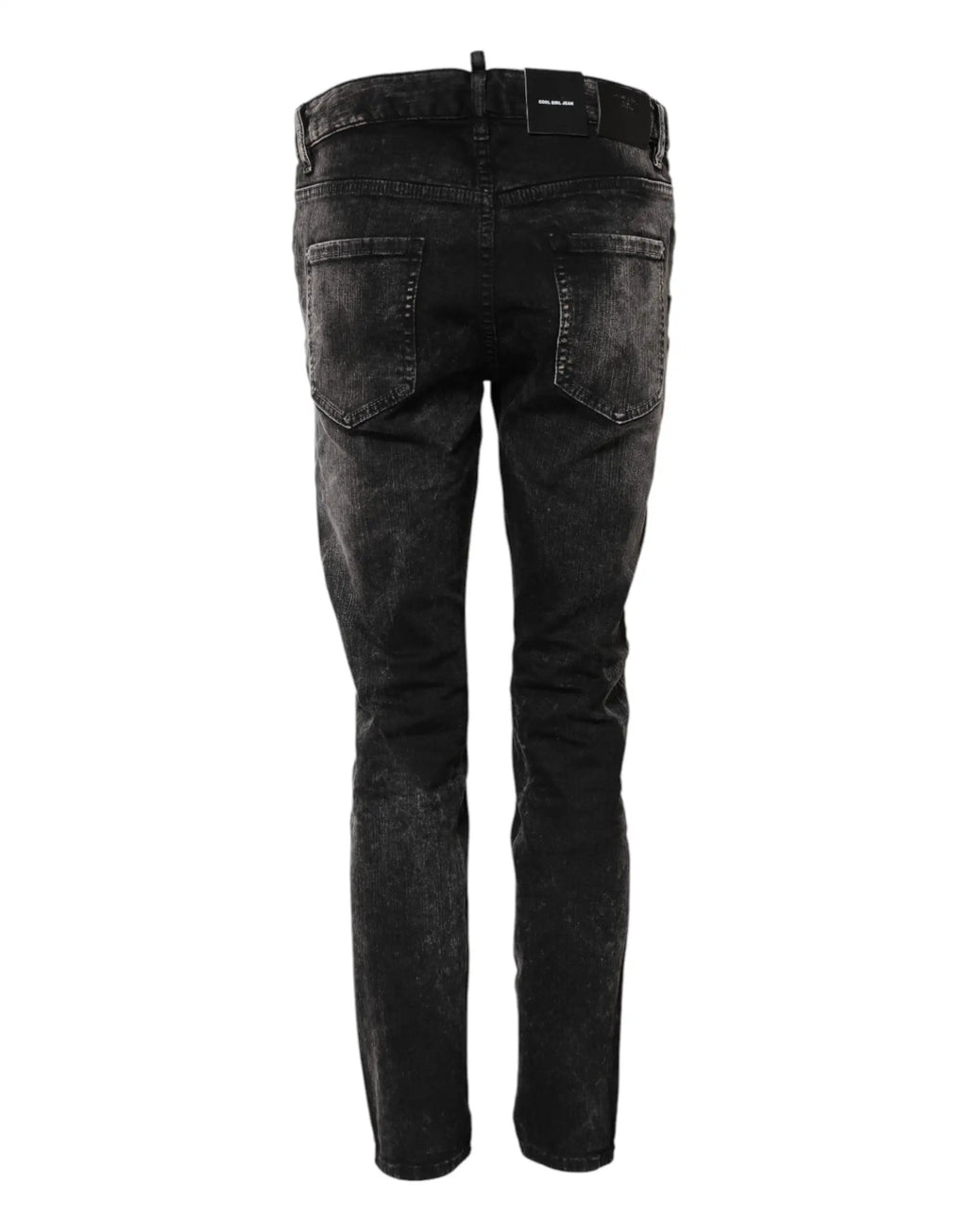 Dsquared² Dsquared² Black Washed Mid Waist Tapered Denim Jeans