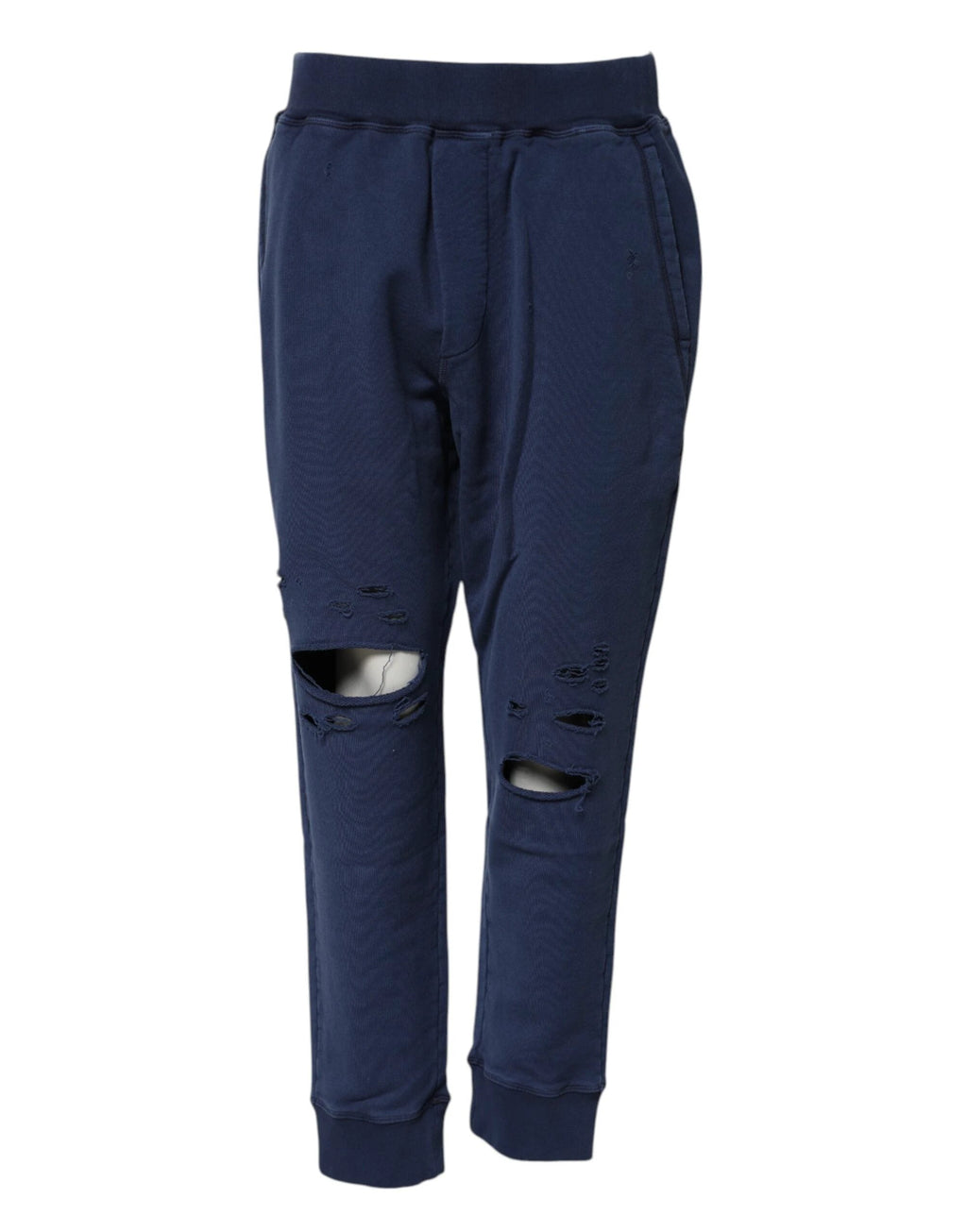 Dsquared² Blue Cotton Mid Waisted Jogger Pants by Dsquared²
