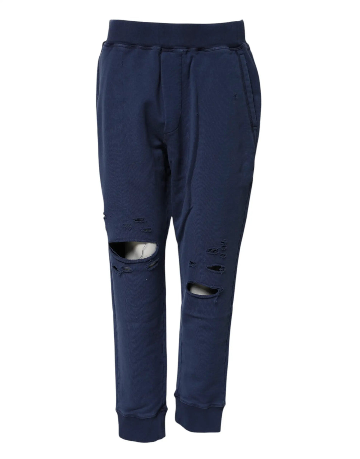 Dsquared² Dsquared² Blue Cotton Mid Waisted Jogger Pants