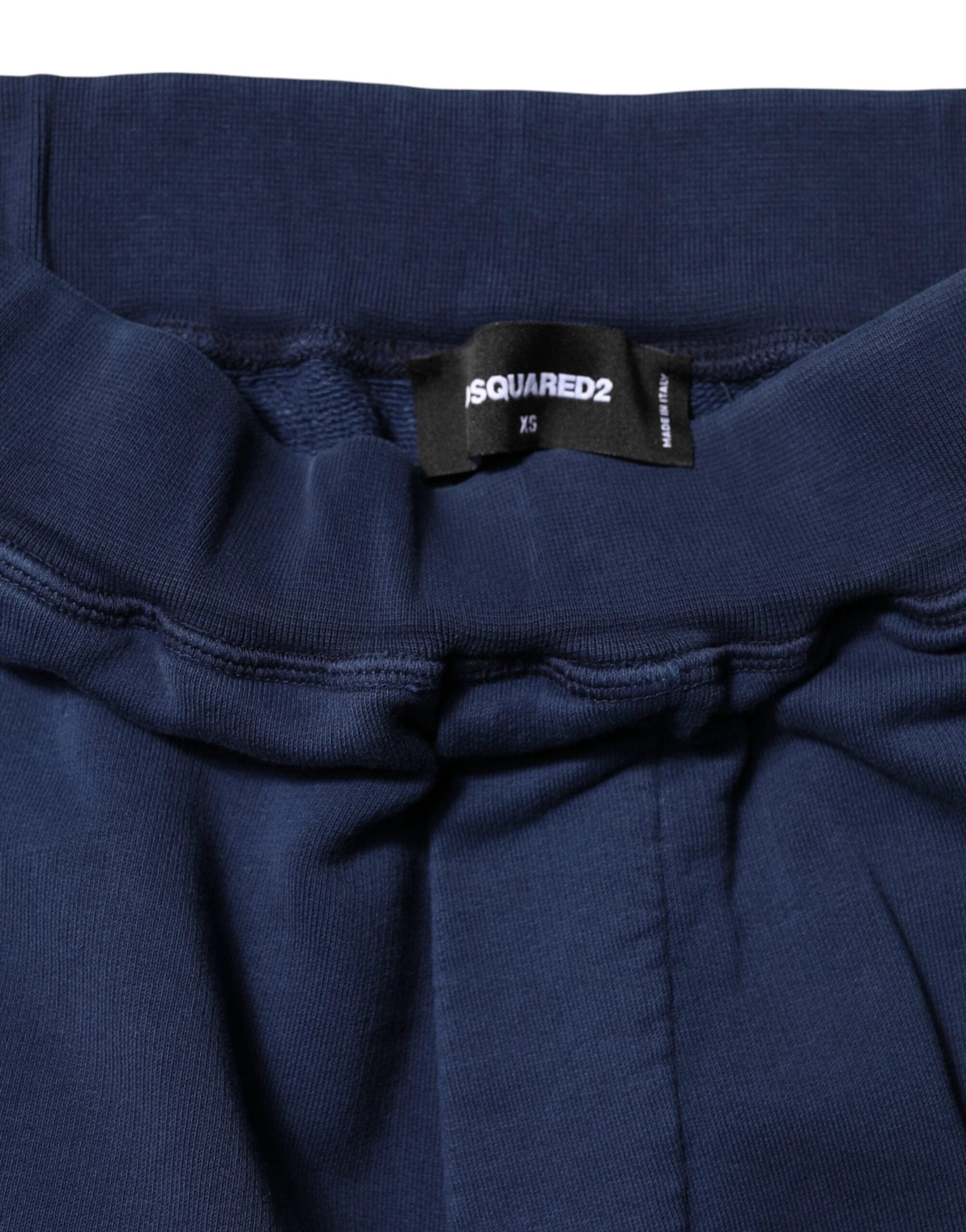 Dsquared² Blue Cotton Mid Waisted Jogger Pants by Dsquared²