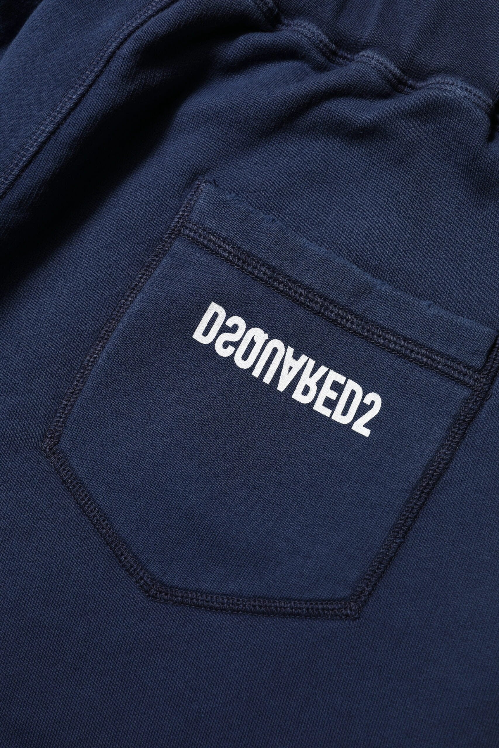 Dsquared² Blue Cotton Mid Waisted Jogger Pants by Dsquared²