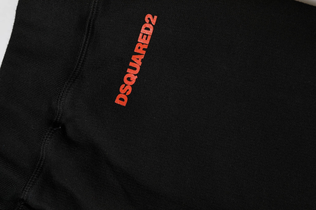 Dsquared² Black Red Cotton Straight Fit Jogger Pants by Dsquared²