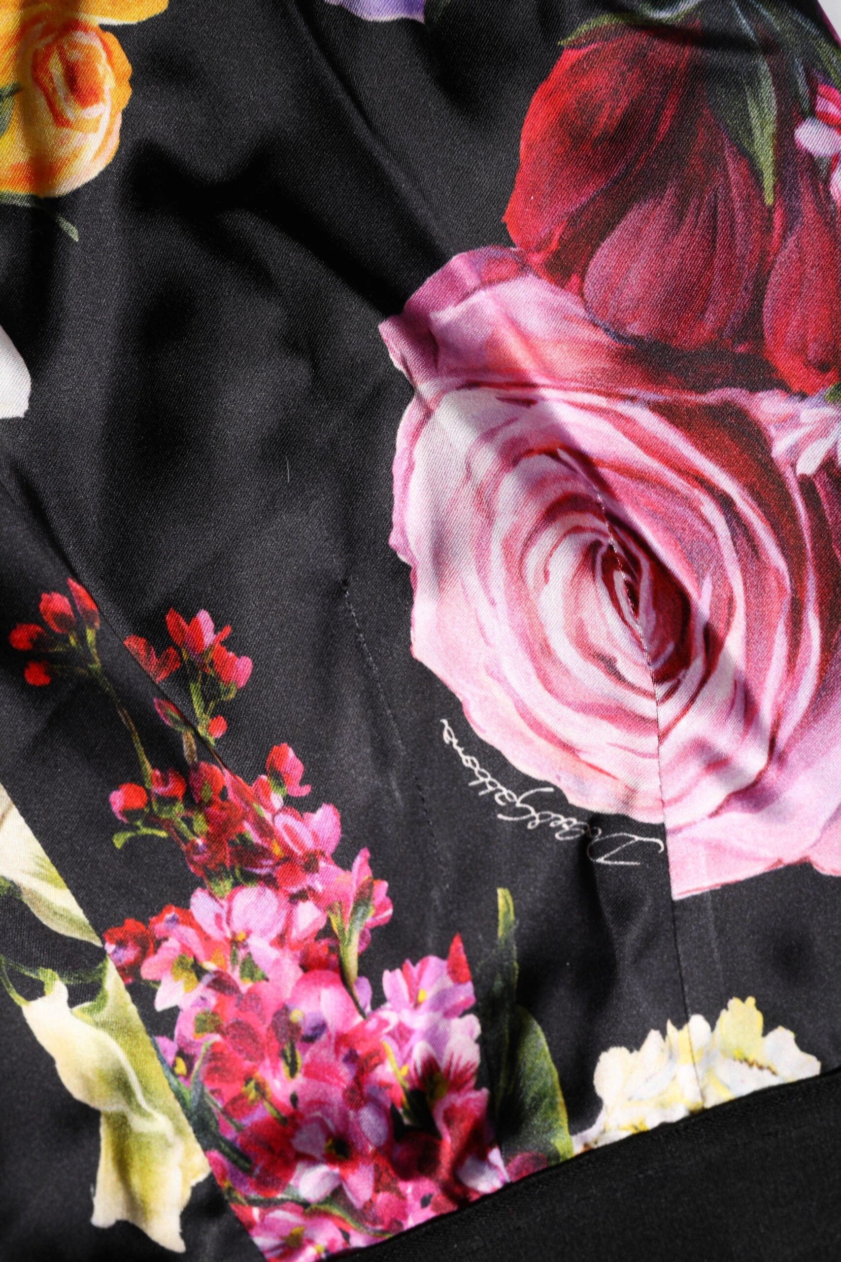 Dolce & Gabbana Multicolor Floral Legging Stretch Waist Pants by Dolce & Gabbana