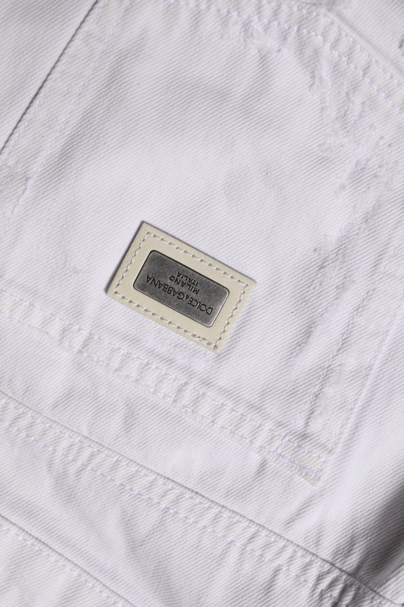 Dolce & Gabbana White Cotton Mid Waisted Women Denim Jeans by Dolce & Gabbana