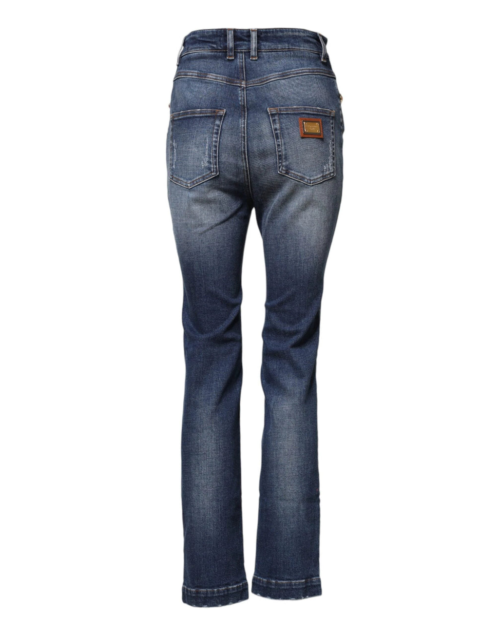 Dolce & Gabbana Blue Rhinestone Embellished Denim Jeans by Dolce & Gabbana