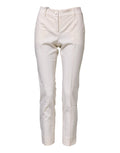 Dolce & Gabbana White Wool Tapered High Waist Pants by Dolce & Gabbana