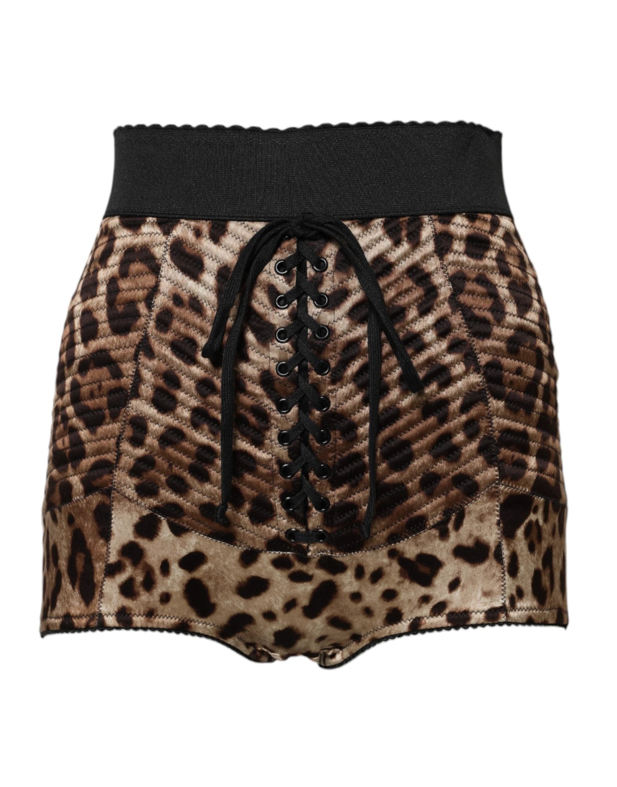 Dolce & Gabbana Brown Leopard High Waist Hot Pants Shorts by Dolce & Gabbana