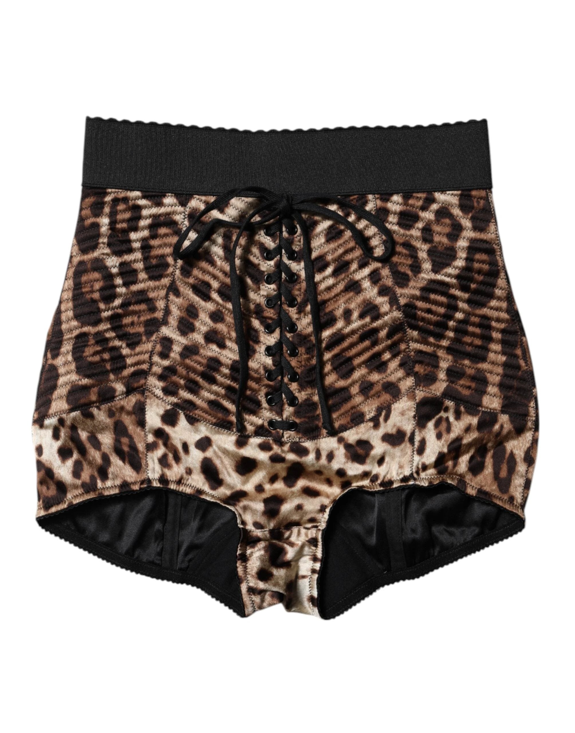 Dolce & Gabbana Brown Leopard High Waist Hot Pants Shorts by Dolce & Gabbana