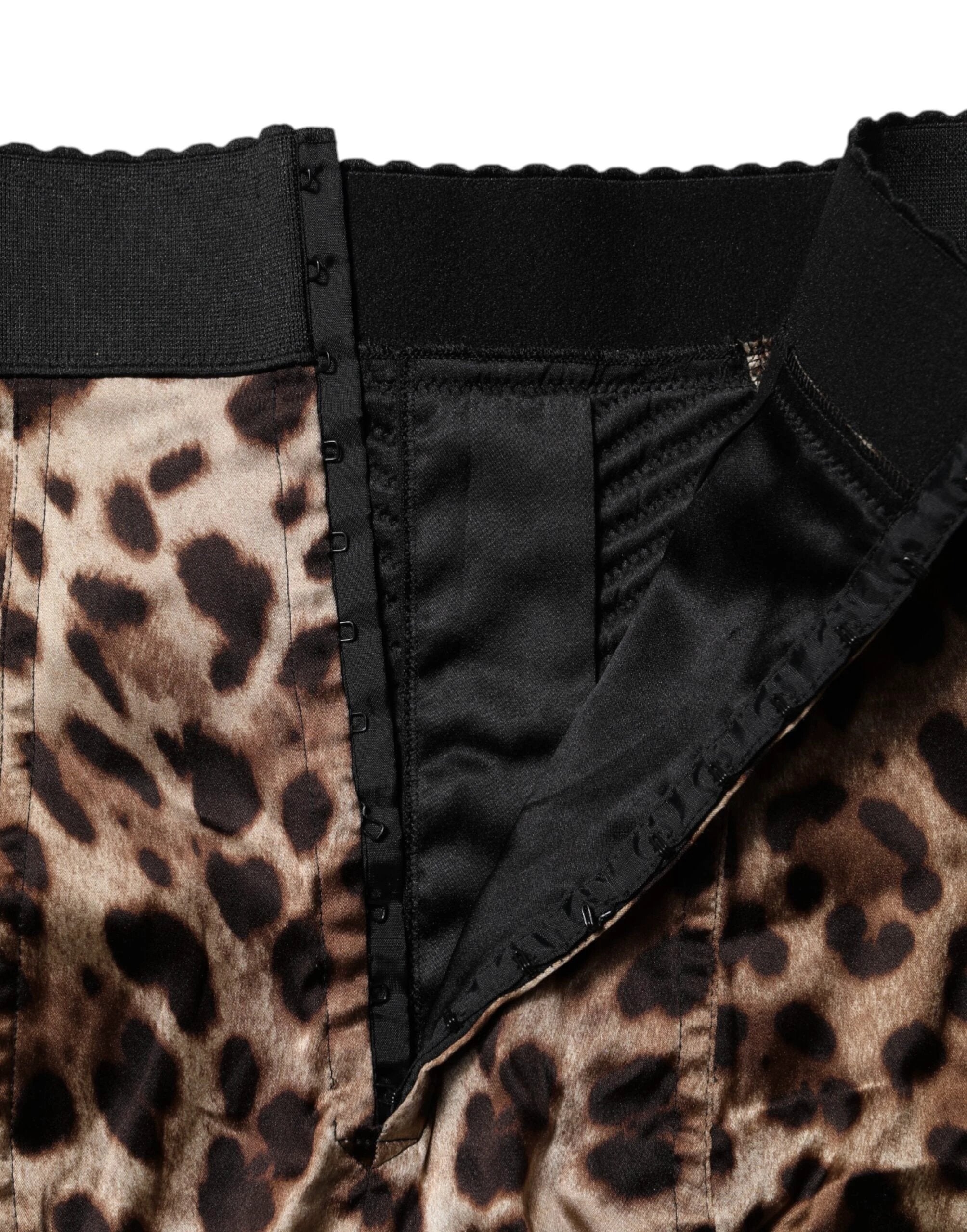Dolce & Gabbana Brown Leopard High Waist Hot Pants Shorts by Dolce & Gabbana