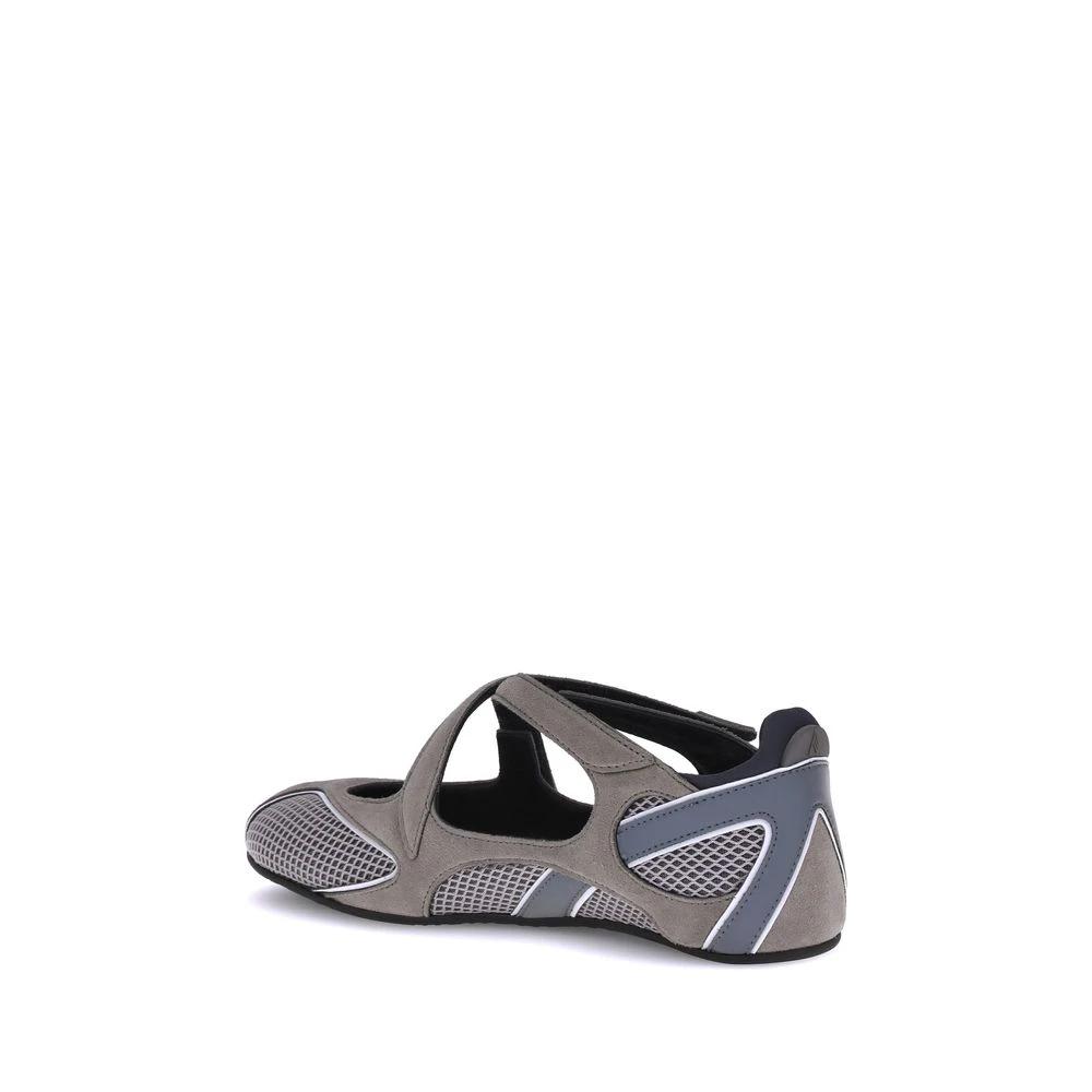 The Attico Gray Polyethylene Ballet Flats by The Attico