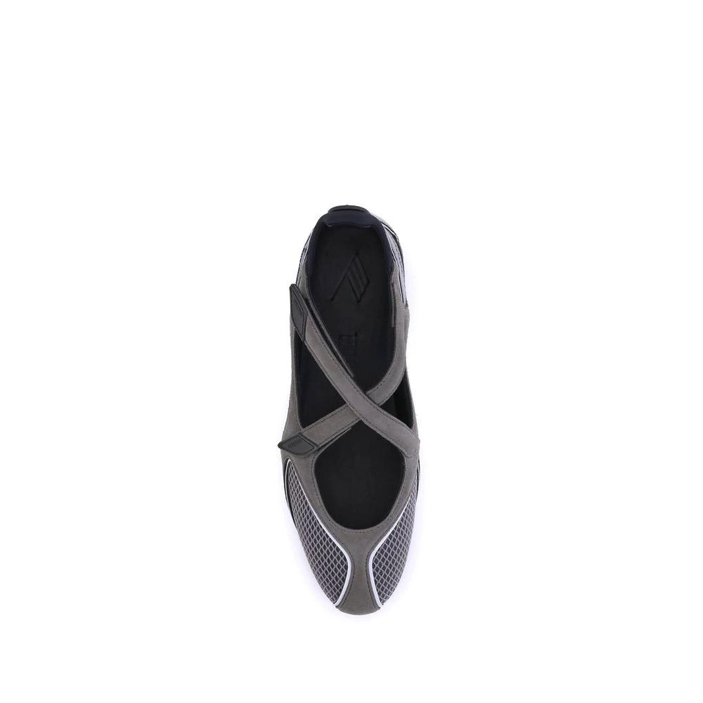 The Attico Gray Polyethylene Ballet Flats by The Attico