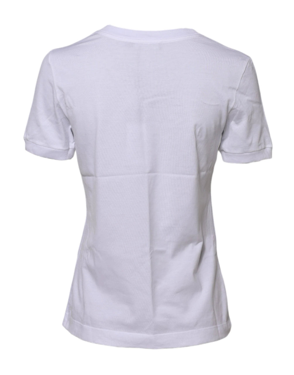 Dolce & Gabbana White Cotton Round Neck Short Sleeves T-shirt by Dolce & Gabbana