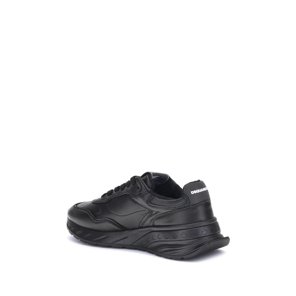 Dsquared² Black Calf Leather Bos Taurus Athletic Sneakers by Dsquared²