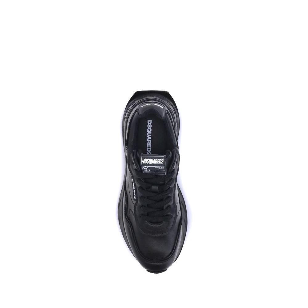 Dsquared² Black Calf Leather Bos Taurus Athletic Sneakers by Dsquared²