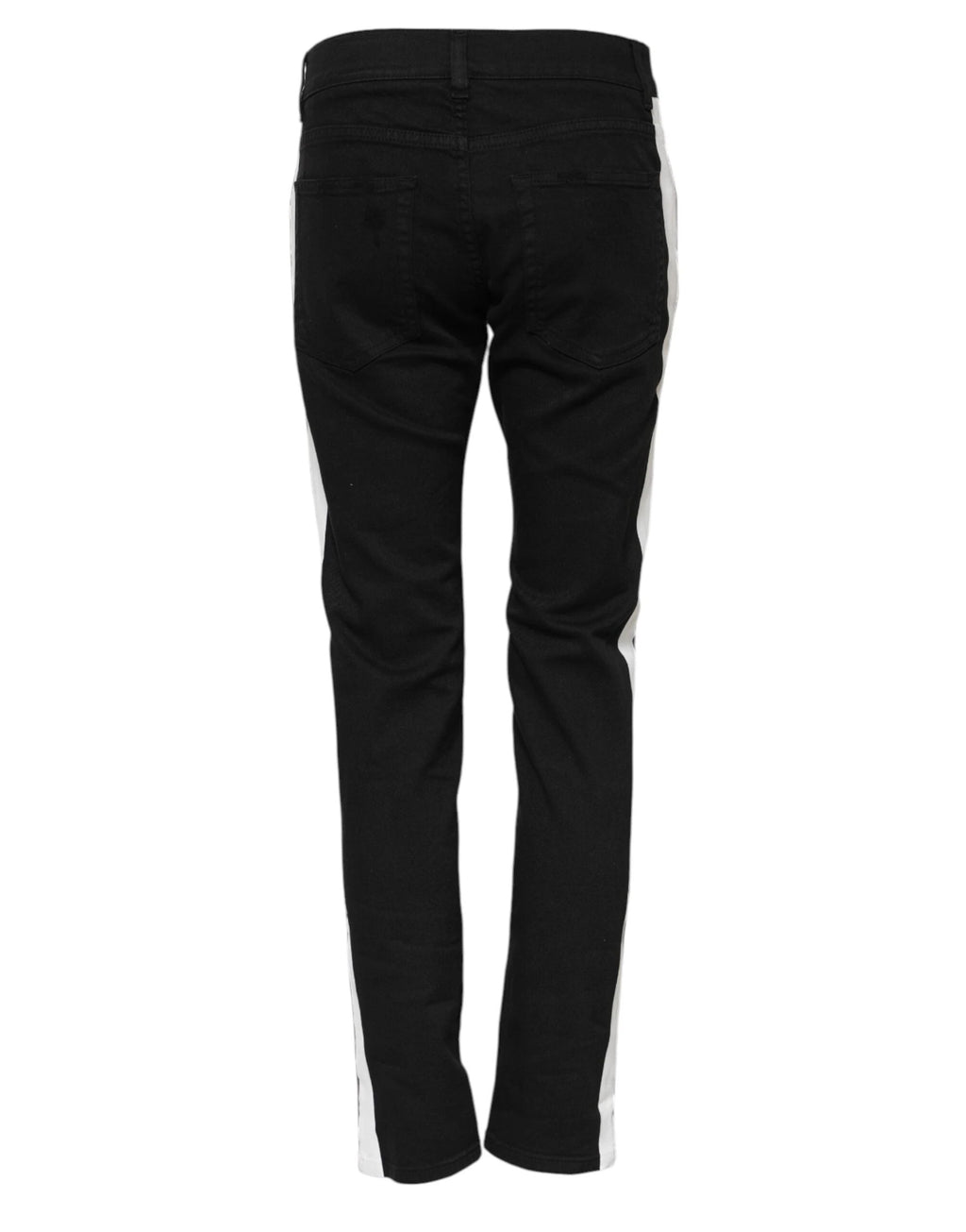 Dolce & Gabbana Black Tattered White Lining Skinny Denim Jeans by Dolce & Gabbana