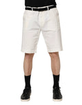 Dolce & Gabbana White Chinos Cotton Stretch Men Casual Shorts by Dolce & Gabbana