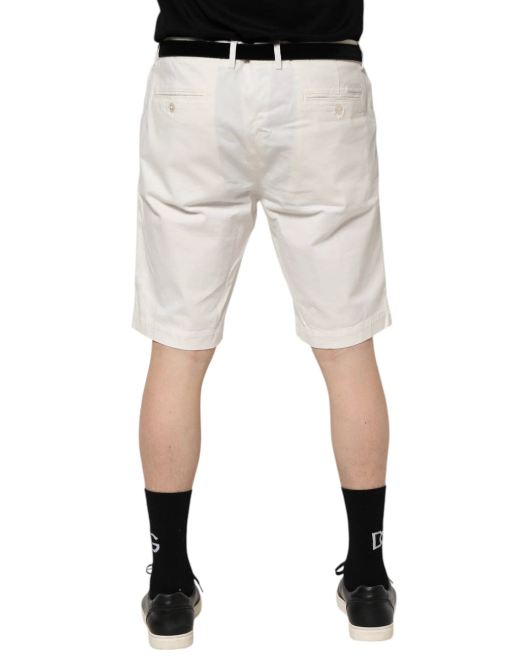 Dolce & Gabbana White Chinos Cotton Stretch Men Casual Shorts by Dolce & Gabbana