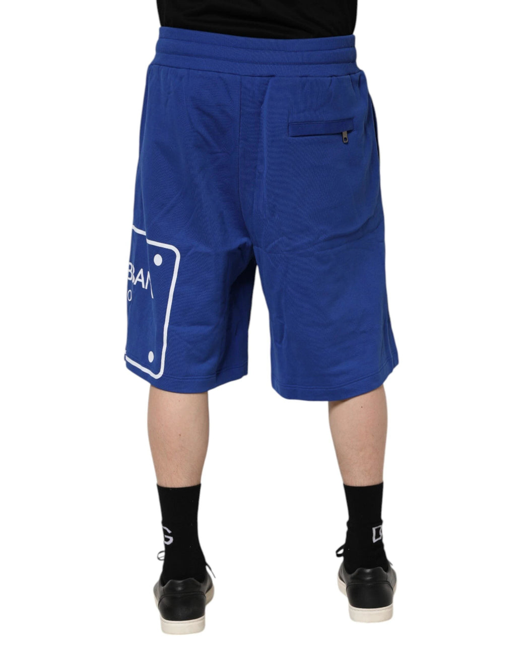 Dolce & Gabbana Blue Logo Cotton Bermuda Sweatshorts Shorts by Dolce & Gabbana