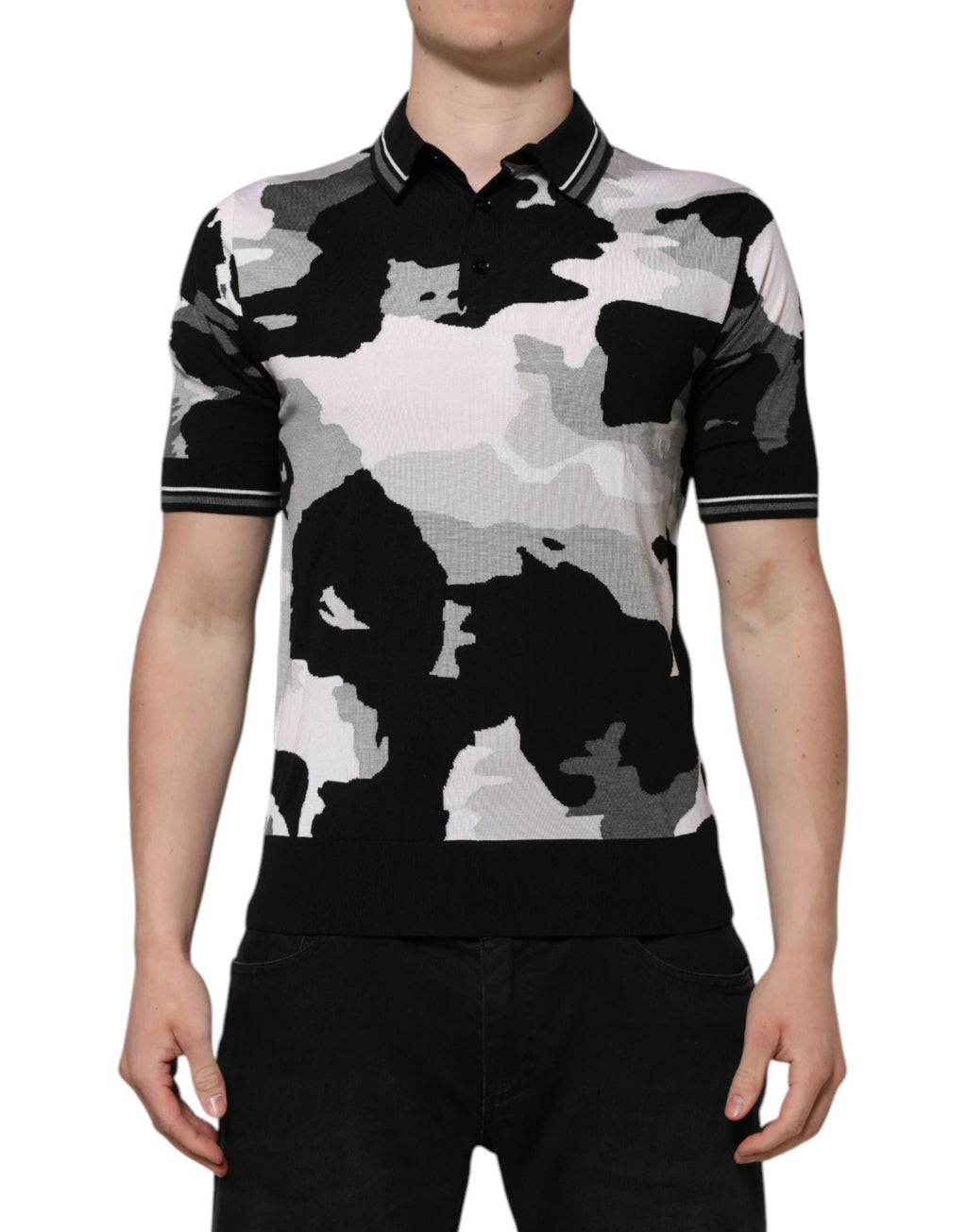 Dolce & Gabbana Multicolor Camouflage Collared Polo T-shirt by Dolce & Gabbana