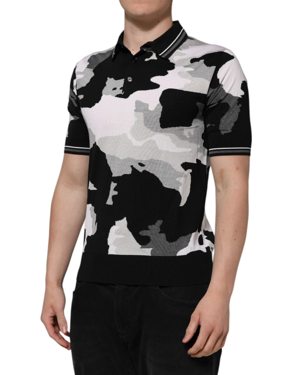 Dolce & Gabbana Multicolor Camouflage Collared Polo T-shirt by Dolce & Gabbana