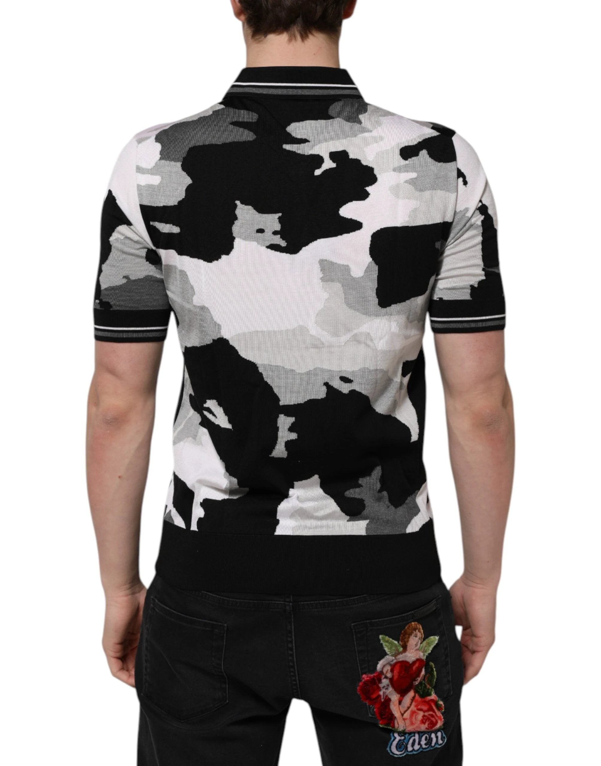 Dolce & Gabbana Multicolor Camouflage Collared Polo T-shirt by Dolce & Gabbana